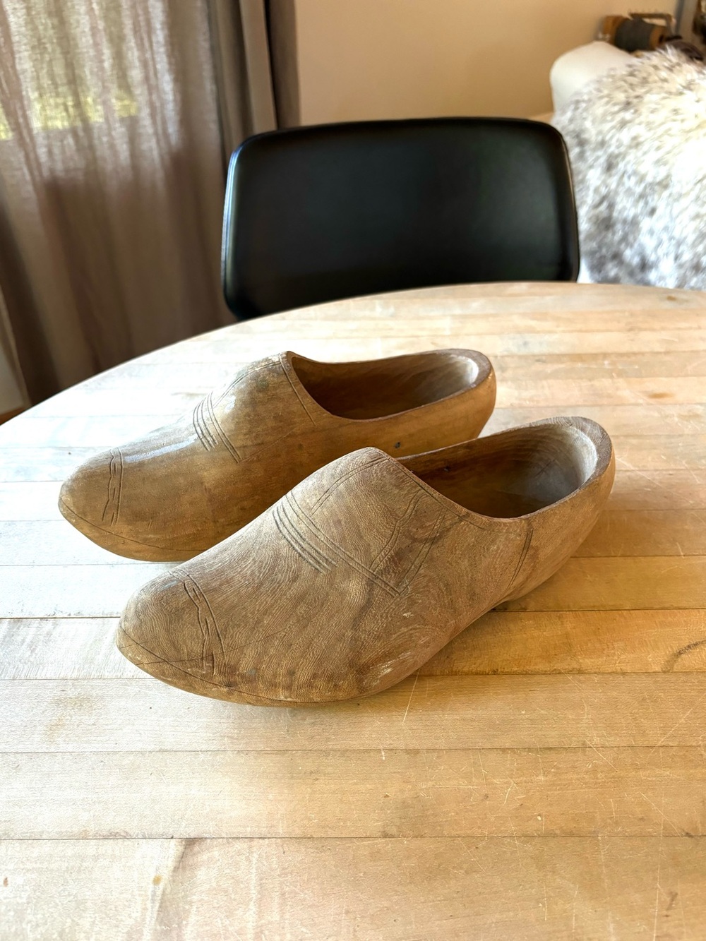 Vintage Dutch Wooden Clogs
